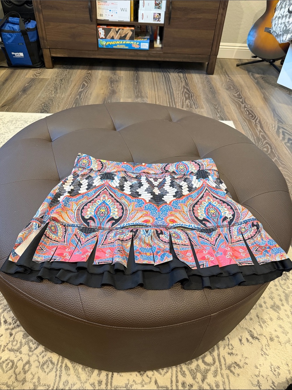 Paisley Ruffle Golf Skort in Multicolor